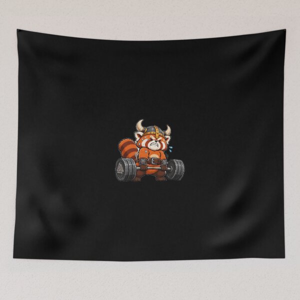 Item preview, Cute Red Panda Viking Gym Heavy Lifting designed and sold by ValhallaHub.