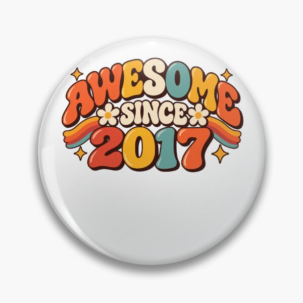 Item preview, Awesome Since 2017 Birthday Born In Year Seven Years Old designed and sold by drawwiika+44.