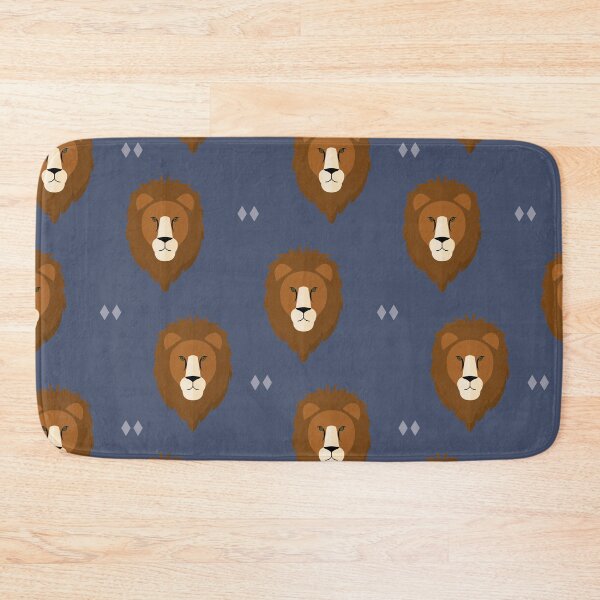 Item preview, Lion heads on blue designed and sold by reneesillus.