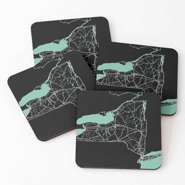 Item preview, New York Map State USA designed and sold by MapsByLeo.