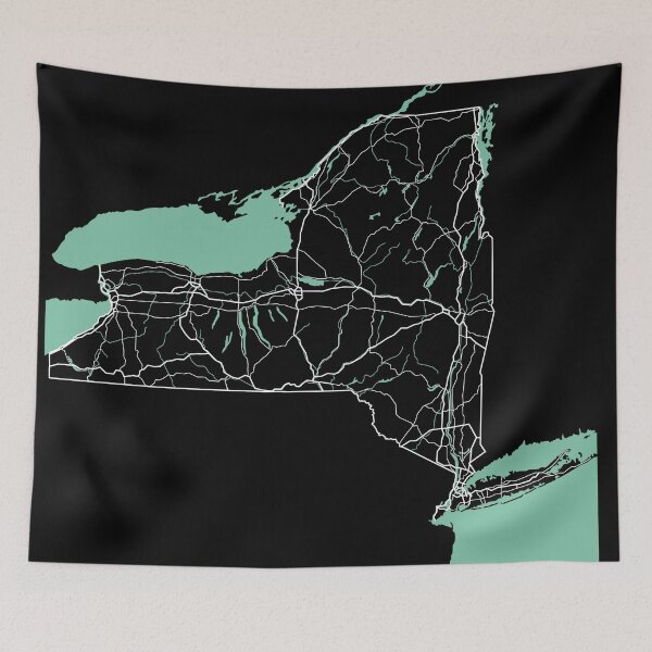 Item preview, New York Map State USA designed and sold by MapsByLeo.