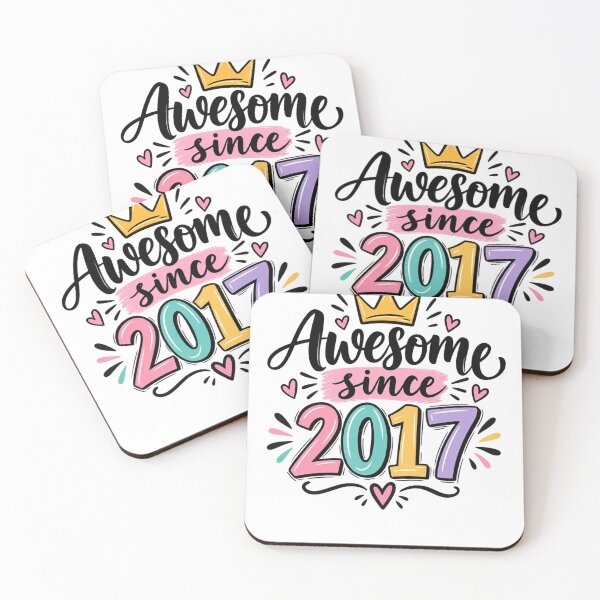 Item preview, Awesome Since 2017 Birthday Year Celebration Gift designed and sold by drawwiika+44.