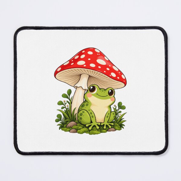 Item preview, Frog Under the Mushroom – Cute Cottagecore Frog designed and sold by BigGreenStore.