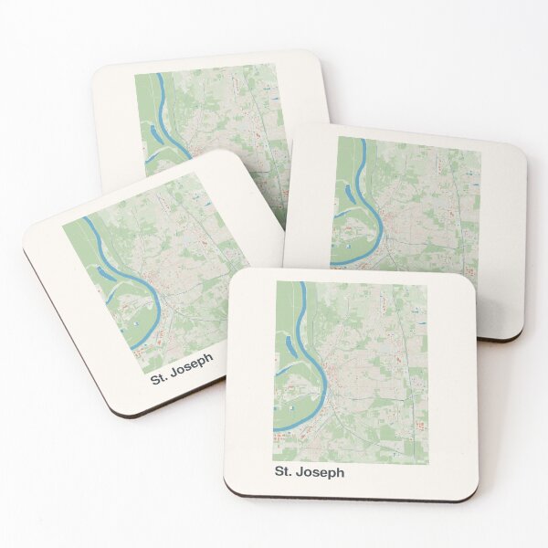 Item preview, St. Joseph Minimalistic Map Art designed and sold by MapsNerd.