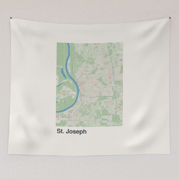 Item preview, St. Joseph Minimalistic Map Art designed and sold by MapsNerd.