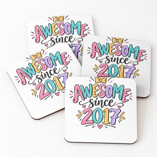 Item preview, Awesome Since 2017 Birthday Year Celebration Gift designed and sold by drawwiika+44.