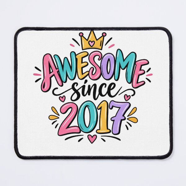 Item preview, Awesome Since 2017 Birthday Year Celebration Gift designed and sold by drawwiika+44.