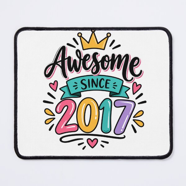 Item preview, Awesome Since 2017 Birthday Born In 2017 Seven Year Old Kid designed and sold by drawwiika+44.