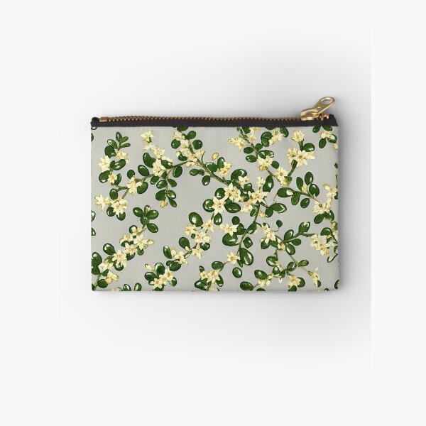 Item preview, White Myrtle Blossom & Delicate Leaf Sage Pattern designed and sold by Studio BC.