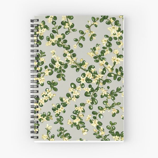 Item preview, White Myrtle Blossom & Delicate Leaf Sage Pattern designed and sold by Studio BC.
