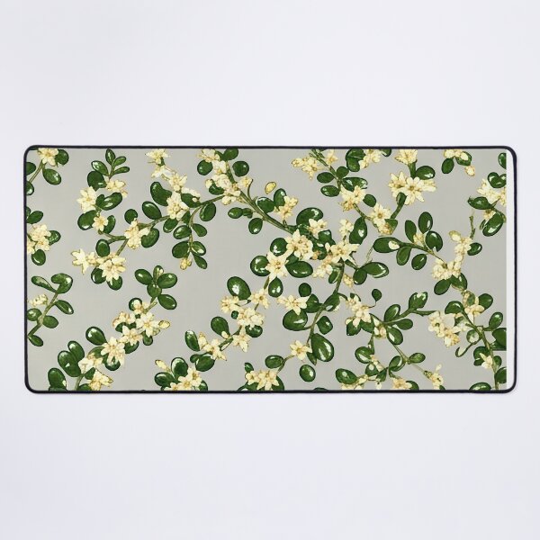 Item preview, White Myrtle Blossom & Delicate Leaf Sage Pattern designed and sold by Studio BC.