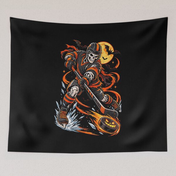 Item preview, Skeleton Hockey Player Men Boys Funny Scary for Halloween  designed and sold by Daisy Grimes.