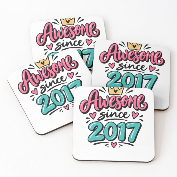 Item preview, Awesome Since 2017 Birthday Year Born In 2017 designed and sold by drawwiika+44.