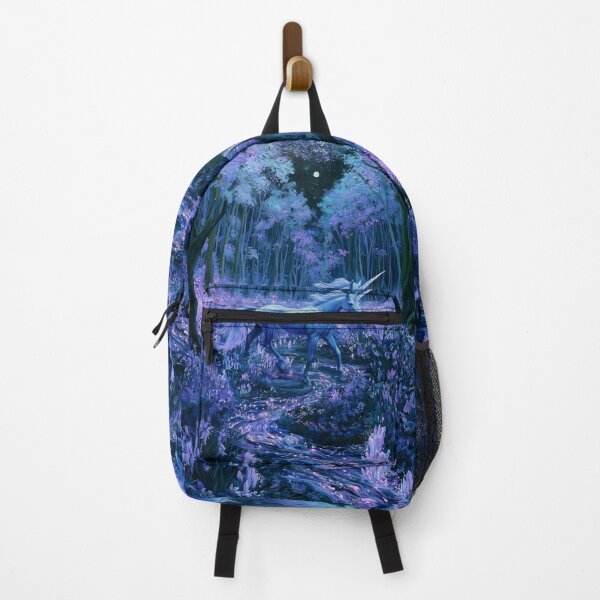 Item preview, A graceful Unicorn galloping through an enchanted forest filled with glowing flowers and crystal streams beneath moonlight, Fantasy & Mythological Creatures designed and sold by CDC40.