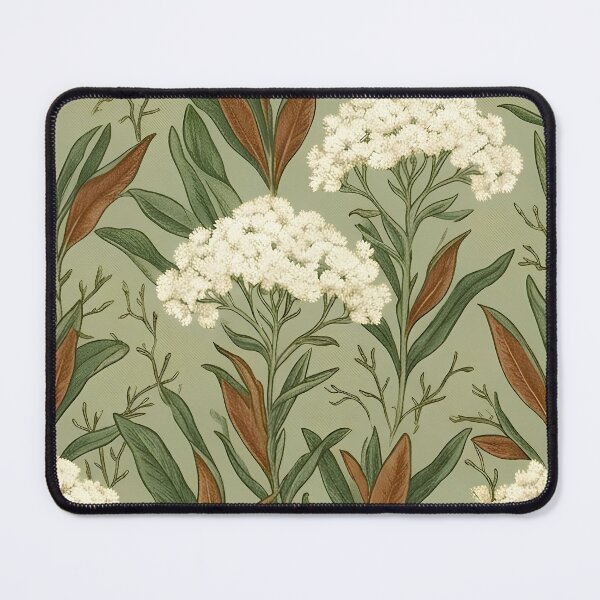 Item preview, Australian Rice Flower & Ochre Foliage Botanical Pattern designed and sold by Studio BC.