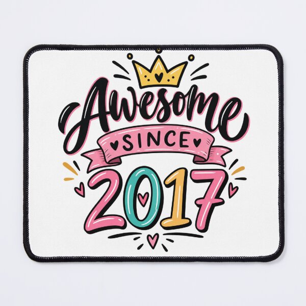Item preview, Awesome Since 2017 Birthday Born Year Girl Celebration designed and sold by drawwiika+44.