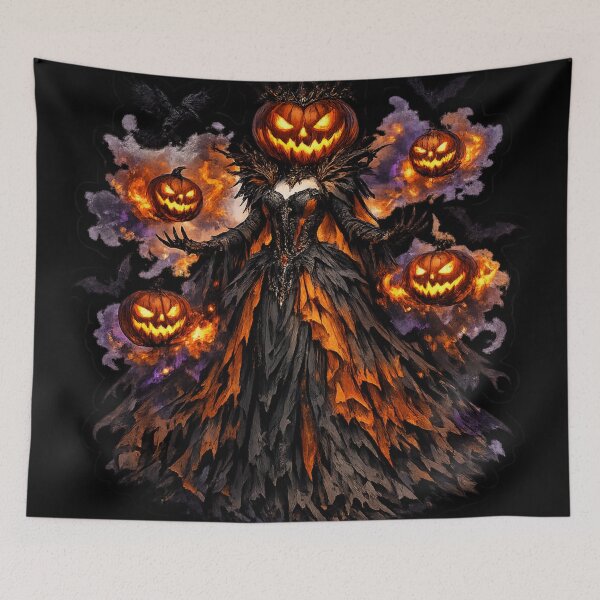 Item preview, Haunted Pumpkin Queen – Dark Fantasy Halloween Royalty designed and sold by aliyehc.