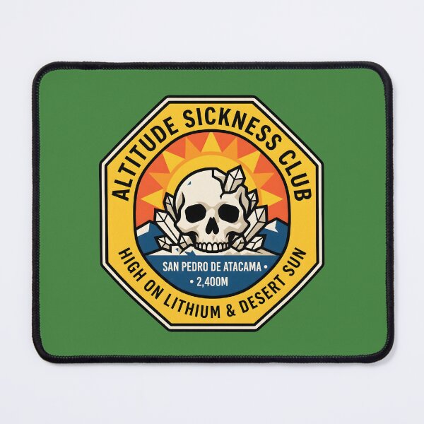 Item preview, Altitude Sickness Club – San Pedro de Atacama | Skull & Crystals Vintage Emblem designed and sold by MyHappyArtShop.