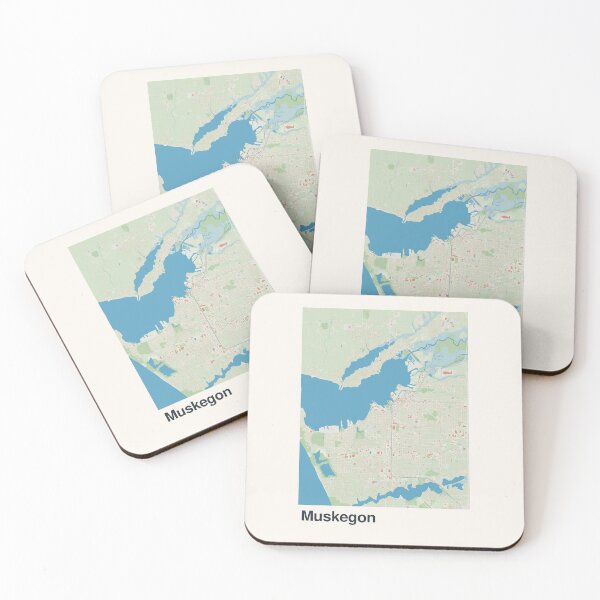 Item preview, Muskegon Minimalistic Map Art designed and sold by MapsNerd.
