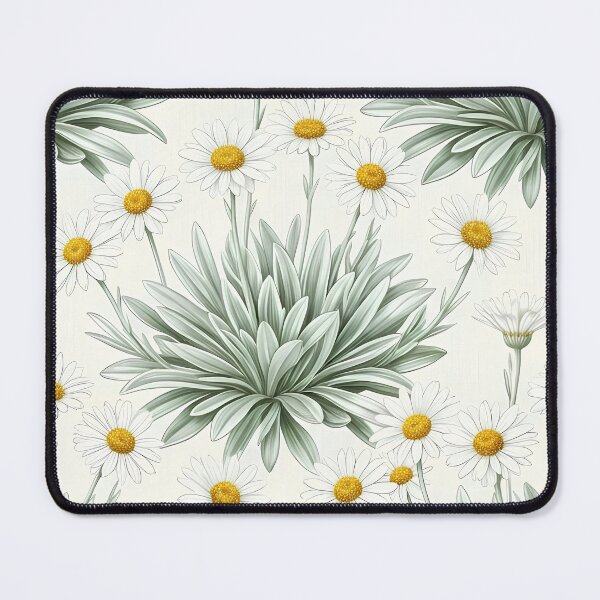 Item preview, Silver Bush White Paper Daisy Botanical Pattern designed and sold by Studio BC.
