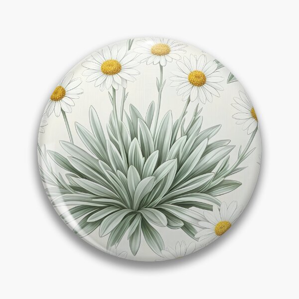Item preview, Silver Bush White Paper Daisy Botanical Pattern    designed and sold by Studio BC.