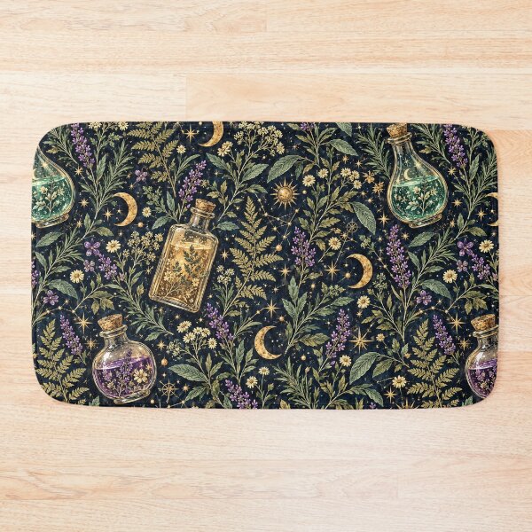 Item preview, Dark Academia - The Alchemist's Garden - Seamless Magical Herb Pattern designed and sold by Lichtisign.