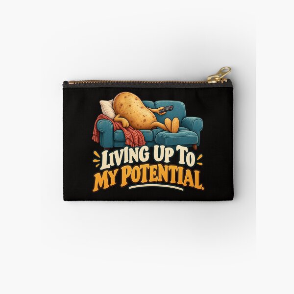 Item preview, Living Up to My Potential – Funny Couch Potato Humor designed and sold by Tadeusz1.