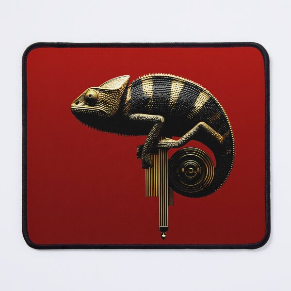 Item preview, Golden Mechanical Chameleon – Architectural Reptile Art designed and sold by Audra-studio.