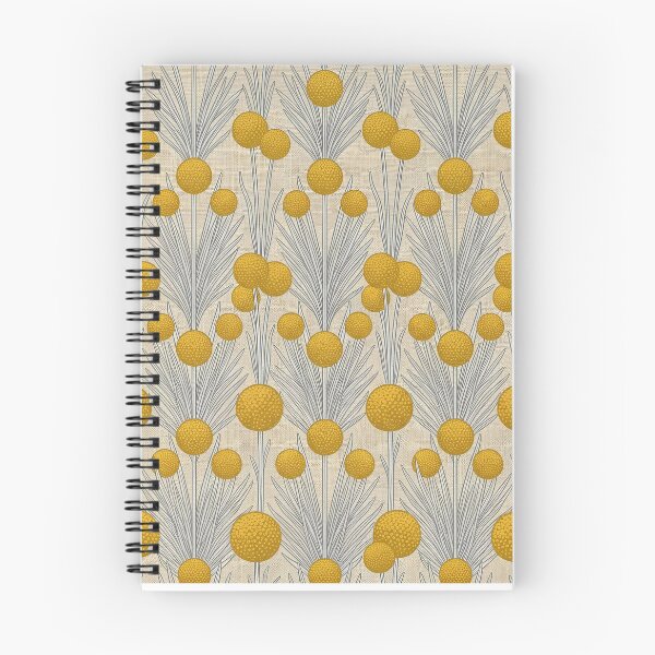 Item preview, Golden Billy Button Craspedia Retro Trellis Pattern designed and sold by Studio BC.