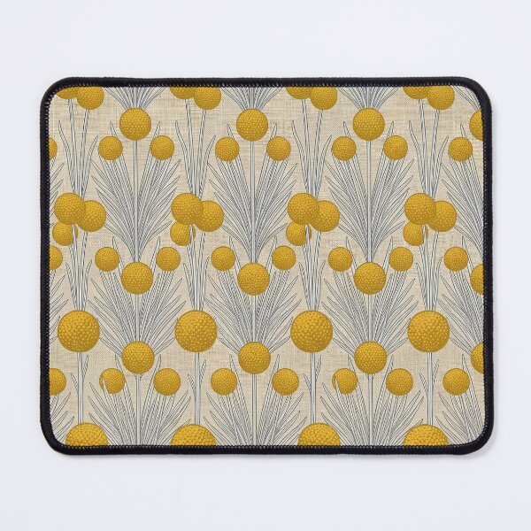 Item preview, Golden Billy Button Craspedia Retro Trellis Pattern designed and sold by Studio BC.