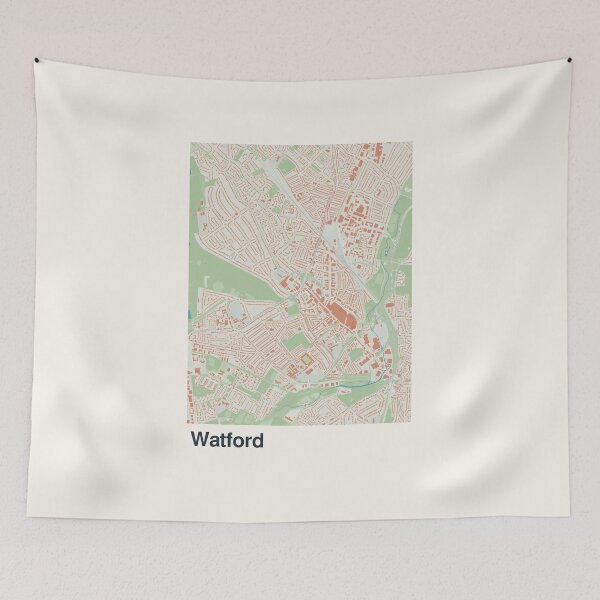 Item preview, Watford Minimalistic Map Art designed and sold by MapsNerd.