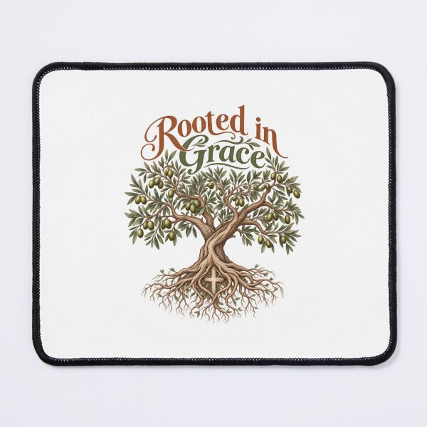 Item preview, Rooted in Grace — Olive Tree and Cross, Earthy Christian Botanical Art designed and sold by haitrieuic96.