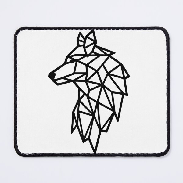 Item preview, Geometric Wolf Head - Minimalist Polygon Line Art designed and sold by UrbanCoo.
