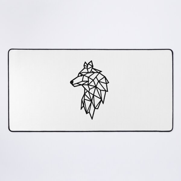 Item preview, Geometric Wolf Head - Minimalist Polygon Line Art designed and sold by UrbanCoo.