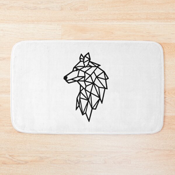 Item preview, Geometric Wolf Head - Minimalist Polygon Line Art designed and sold by UrbanCoo.