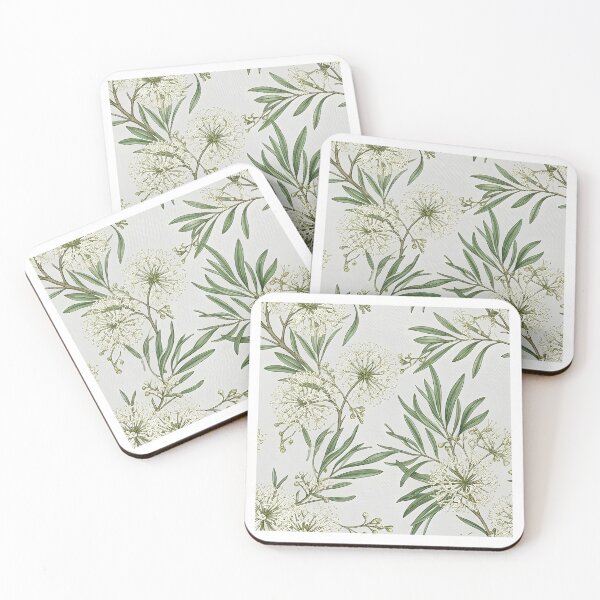Item preview, White Pincushion Hakea Australian Native Floral Pattern designed and sold by Studio BC.