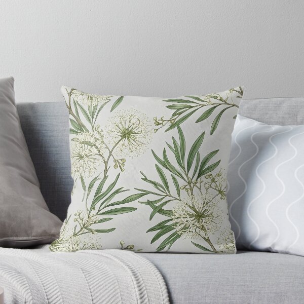 Item preview, White Pincushion Hakea Australian Native Floral Pattern designed and sold by Studio BC.