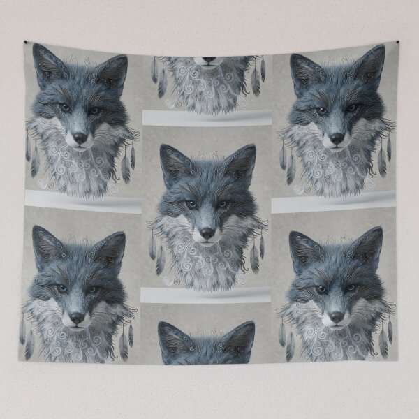 Item preview, Magical boho fox native dreams illustration designed and sold by Vintage Designs +.