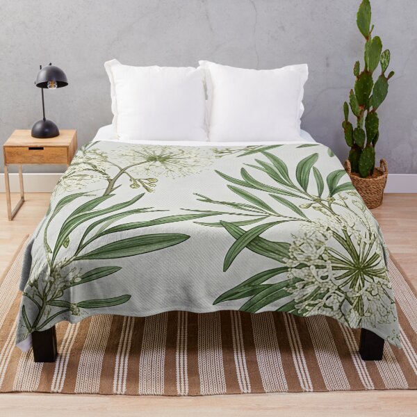 Item preview, White Pincushion Hakea Australian Native Floral Pattern designed and sold by Studio BC.