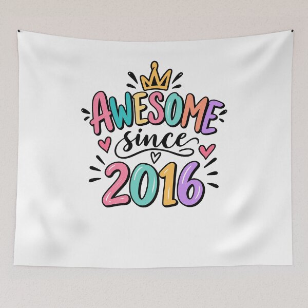 Item preview, Awesome Since 2016 Eight Year Old Birthday Born In 2016 designed and sold by drawwiika+44.