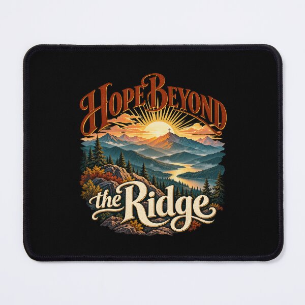 Item preview, Hope Beyond the Ridge — Mountain Sunrise and Cross, Vintage Christian Outdoor Art designed and sold by haitrieuic96.