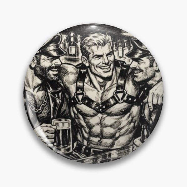 Item preview, Gay Leather Berlin Leder Bar "Hello Boys!" German Pride Graphic Design designed and sold by ItsAKinkThing.