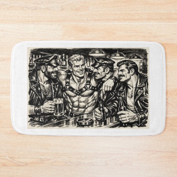 Item preview, Gay Leather Berlin Leder Bar "Hello Boys!" German Pride Graphic Design designed and sold by ItsAKinkThing.
