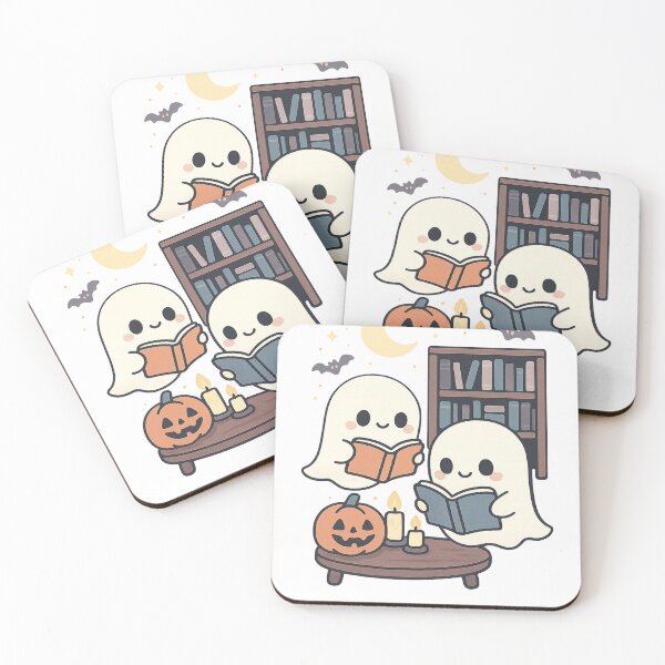 Item preview, Reading Ghosts Under the Moon Halloween designed and sold by niedi18.