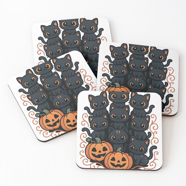 Item preview, Black cats and pumpkins Halloween designed and sold by niedi18.