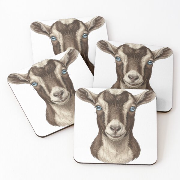 Item preview, Vintage Naturalist Nigerian Dwarf Goat Portrait — Antique Goat Breed Art designed and sold by Catch333.