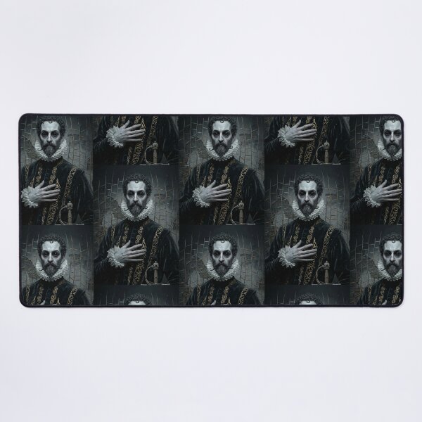 Item preview, Lord of the manor dark horror spooky haunted house painting art designed and sold by Vintage Designs +.