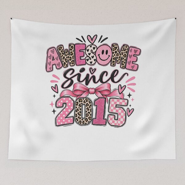 Item preview, Awesome Since 2015 Ninth Birthday Girl Celebration designed and sold by drawwiika+44.