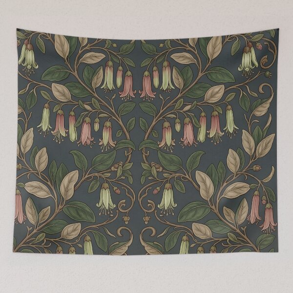 Item preview, Vintage Pink Mountain Bell Floral Damask Pattern designed and sold by Studio BC.