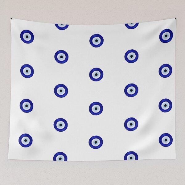 Item preview, Nazar Evil Eye Blue Protection Aesthetic Print designed and sold by bellasaint.